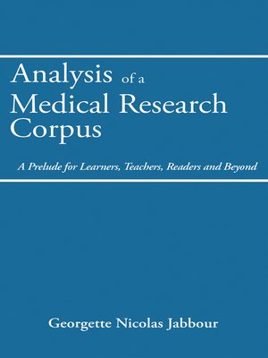 cover image of Analysis of a Medical Research Corpus